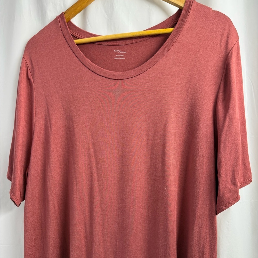 Rust Red Short Sleeve Tunic Top - Picture 4 of 9